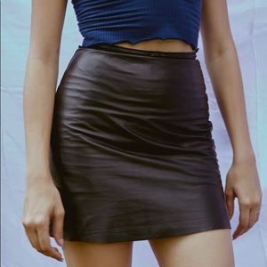 Urban Outfitters Renewal Leather Mini Skirt